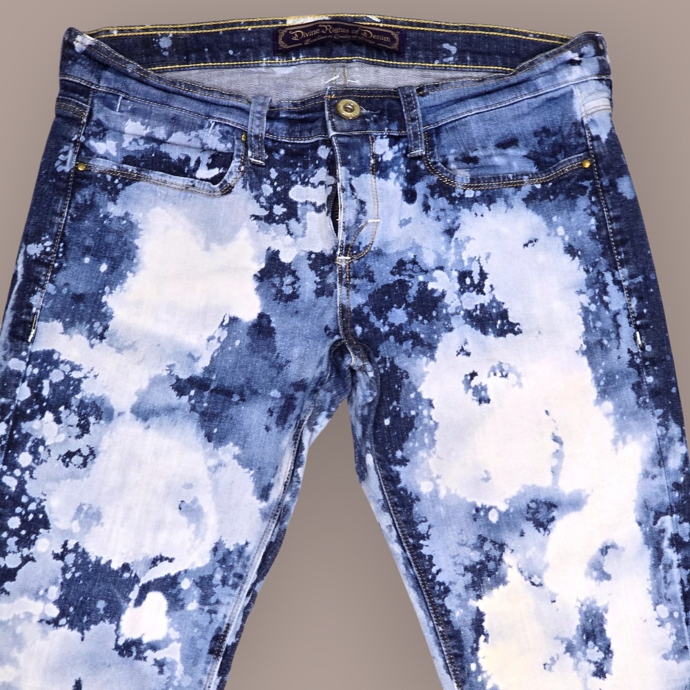Divine Rights of Denim Lust Low Rise Skinny Jeans‎ Womens 30 Blue Bleach Wash